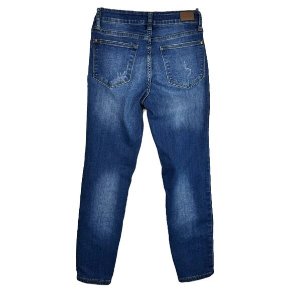 Judy Blue Relaxed Fit Mid Rise Stretch Denim Jeans Cropped Ankle Tapered Size 26 - Picture 6 of 11